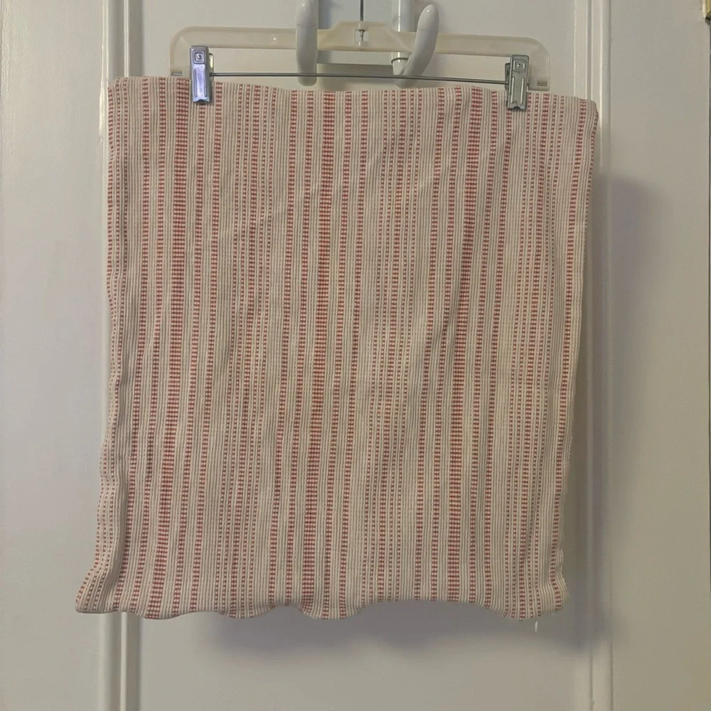 Lauren Striped Red and Cream Pillow Case set of 2